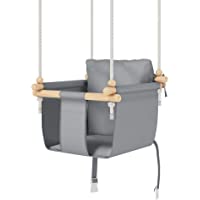 MAMOI Columpio Bebe con ASA DE Seguridad- Columpios Infantiles Exterior y Interior- Columpio Madera Ideal como Columpio…
